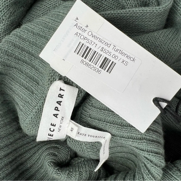 NWT Apiece Apart Aster Oversized Turtleneck Wool Cashmere Sweater Pullover XS S - Picture 14 of 16